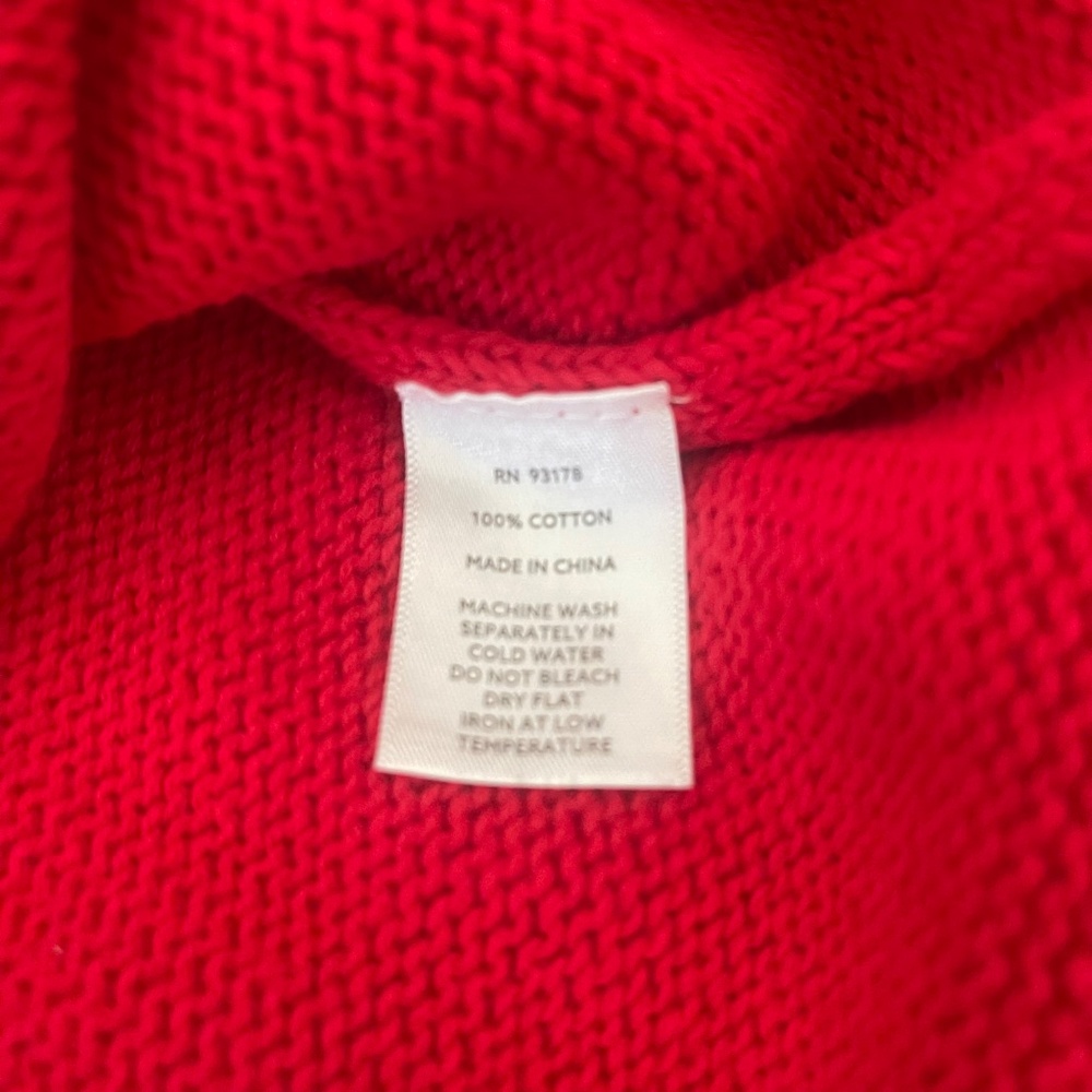 Magaschoni Red Knit Sleeveless Button Down Sweater Sz L - Picture 4 of 5